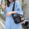 Embroidery Bear Transparent Itabag Solid Color Shoulder Bag Cute Canvas Shoulder Bag  Student