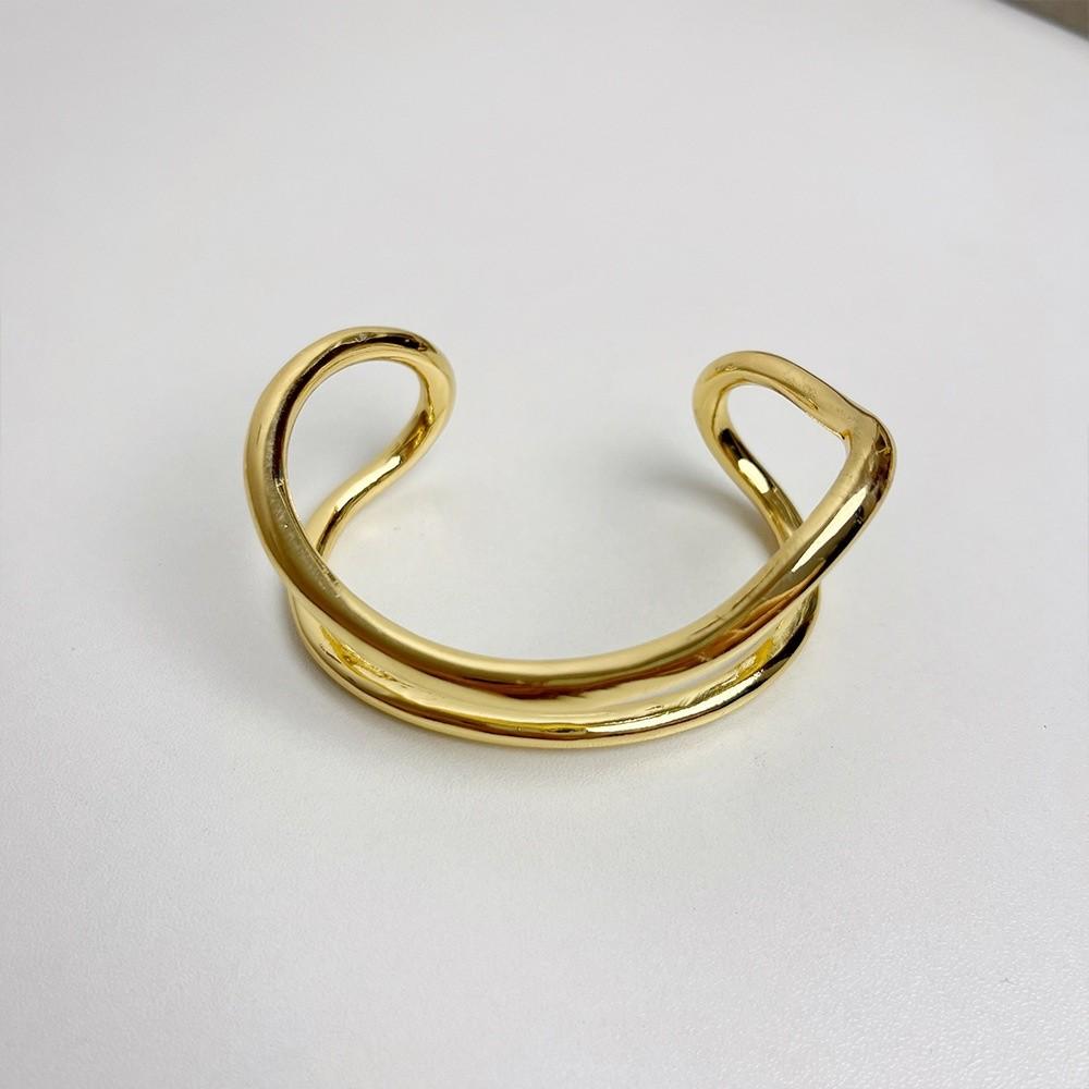 Zinc Zinc Alloy Wide Irregular Open Bangle Europe American Style Exaggerated Bracelet Gift