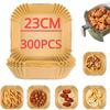 50-300 Stück Heißluftfritteuse Backpapier für quadratische Ofenpfanne 16/20/22/23/24cm XXL Heißluftfritteuse Ölbeständig Einweg-Papierauskleidung