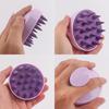 Silicone Shampoo Scalp Hair Massager Head Body Scalp Massage Brush Scalp Massage Brush Comb Magic Handle Brush Spa Massage Brush