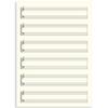 Silver & Style Piano Beginner Musical Notation Sheets, Canvas, A4, 12 Lines, 50 Sheets, Sheets, Musical Score Mount, Paper Notebook (50 Sheets)