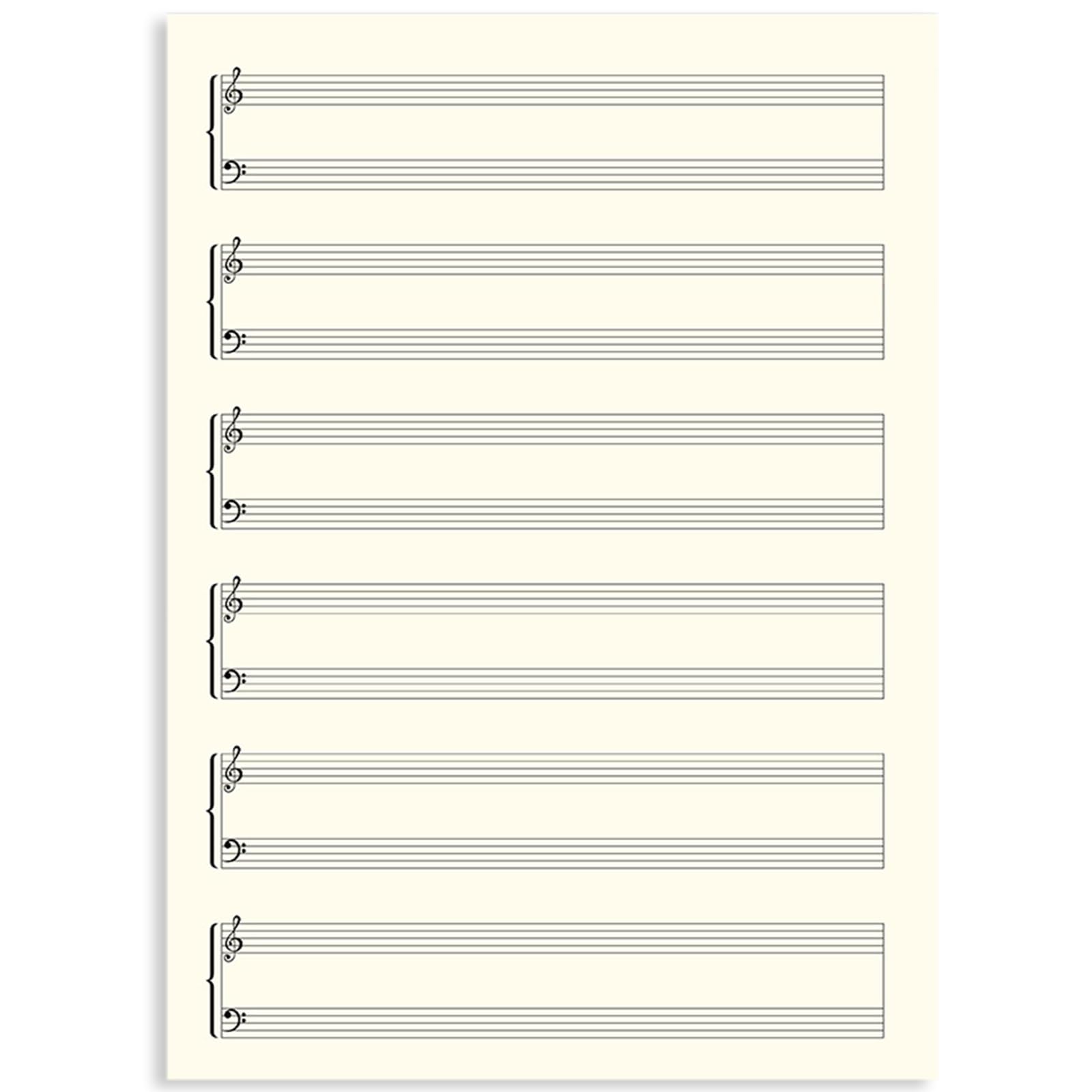

Silver & Style Пианино для начинающих Листы музыкальной нотации, Холст, A4, 12 линеек, 50 листов, Листы, Папка для нот, Бумажный блокнот (50 листов)