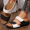Women's Sandals Mix Color Low Heels Sandals Summer  New Shoes Woman Casual Indoor Outdoor Slippers Summer Footwear Women
