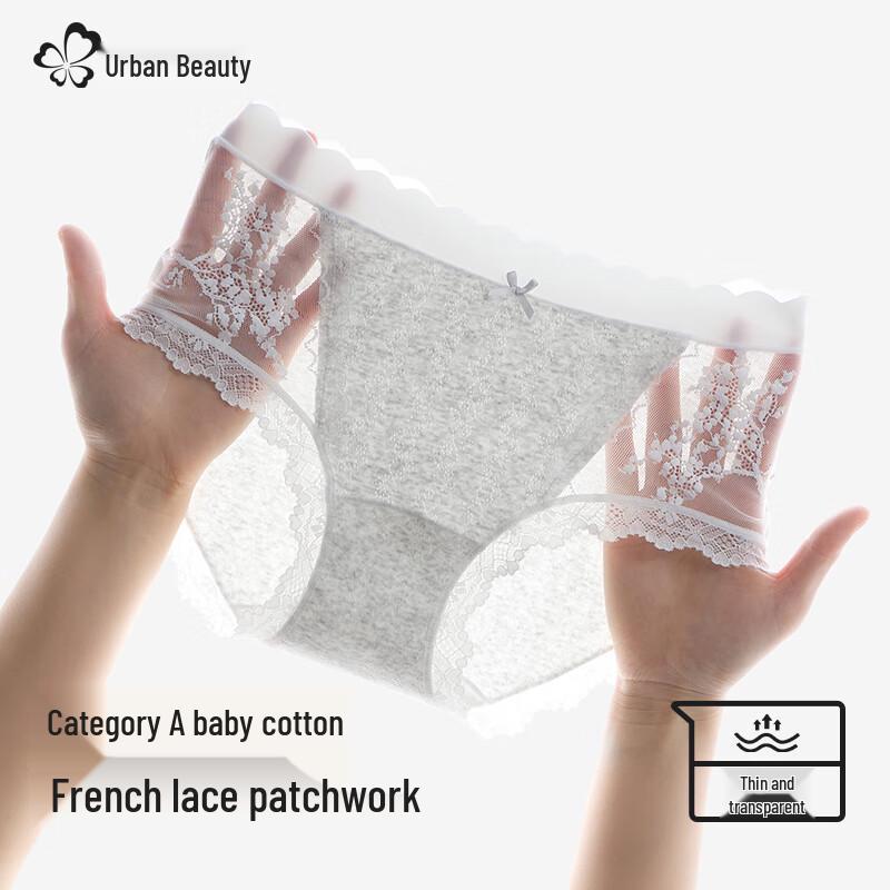 Urban Beauty Women's Lace & Cotton Briefs 3-Pack