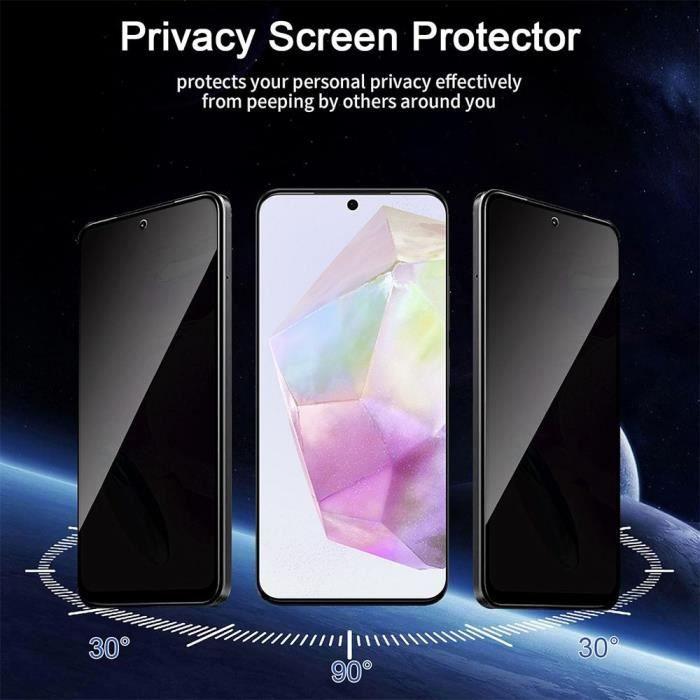 Film de protection - Samsung - Galaxy A35 5G - Verre trempé - Anti-espion - 4 pièces