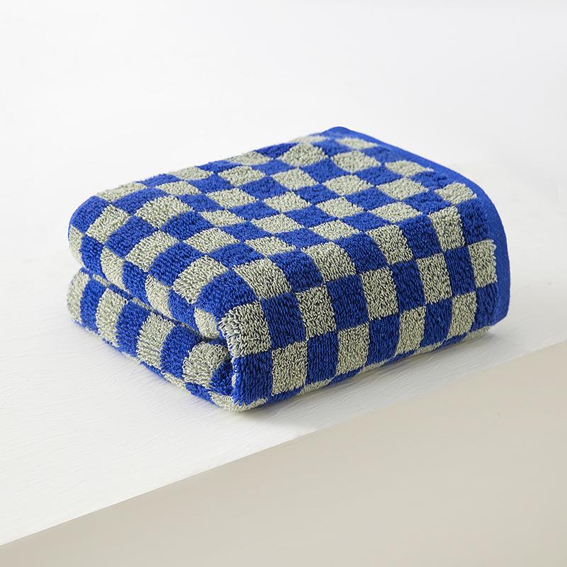 

100% Хлопковое Вафельное Полотенце - Впитывающее, Плотное и Мягкое (34x75см) 34x75 cm синий