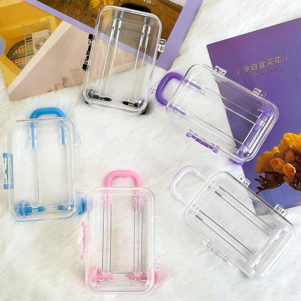 Charming European Style Mini Suitcase Candy Box With Durable Plastic Construction