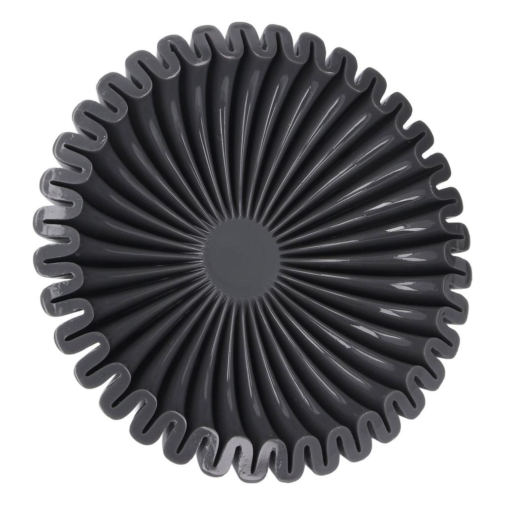 Schwarze Schale Harz Dekorativ Modern Gerillte Obstschale Tafelaufsatz für Küchentheke Heimdeko Geschenk