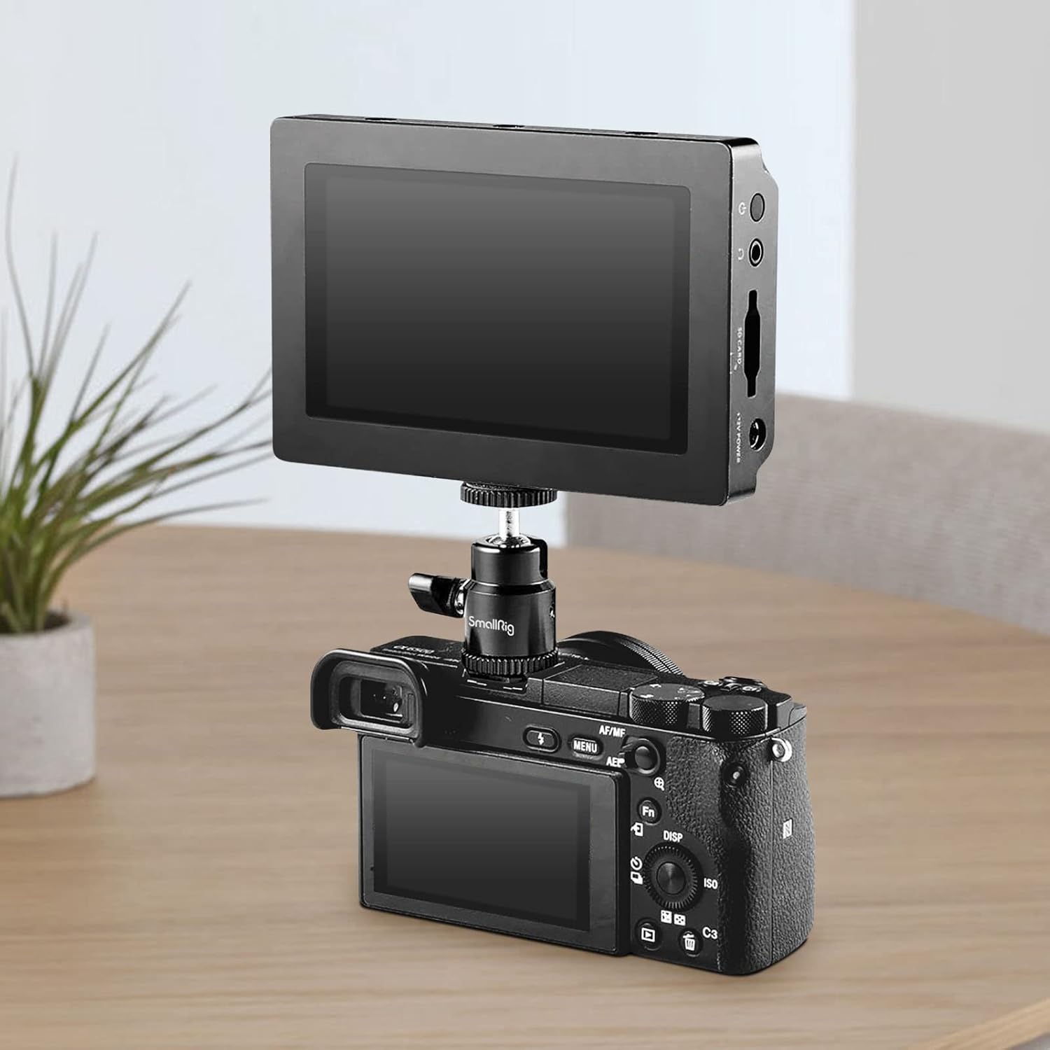 SmallRig 1/4 Camera Hot Shoe Mount, Ballhead Tripod with Additional 1/4 Screw, 2pcs Pack - 2059