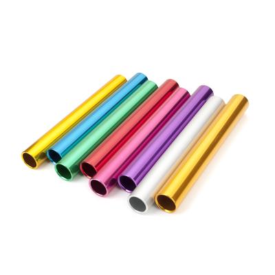 [GOGO] Relay Baton Set of 8, Aluminum, Non-Slip, Lightweight, for PE Classes, Club Activities, Relay Practice - Assorted Colors (2 Sets)