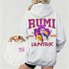 Women's KPop Demon Hunters Hoodie with Rumi Huntrx Graphic Character Perfect for Autumn Winter Casual Wear & Fan Merchandise
