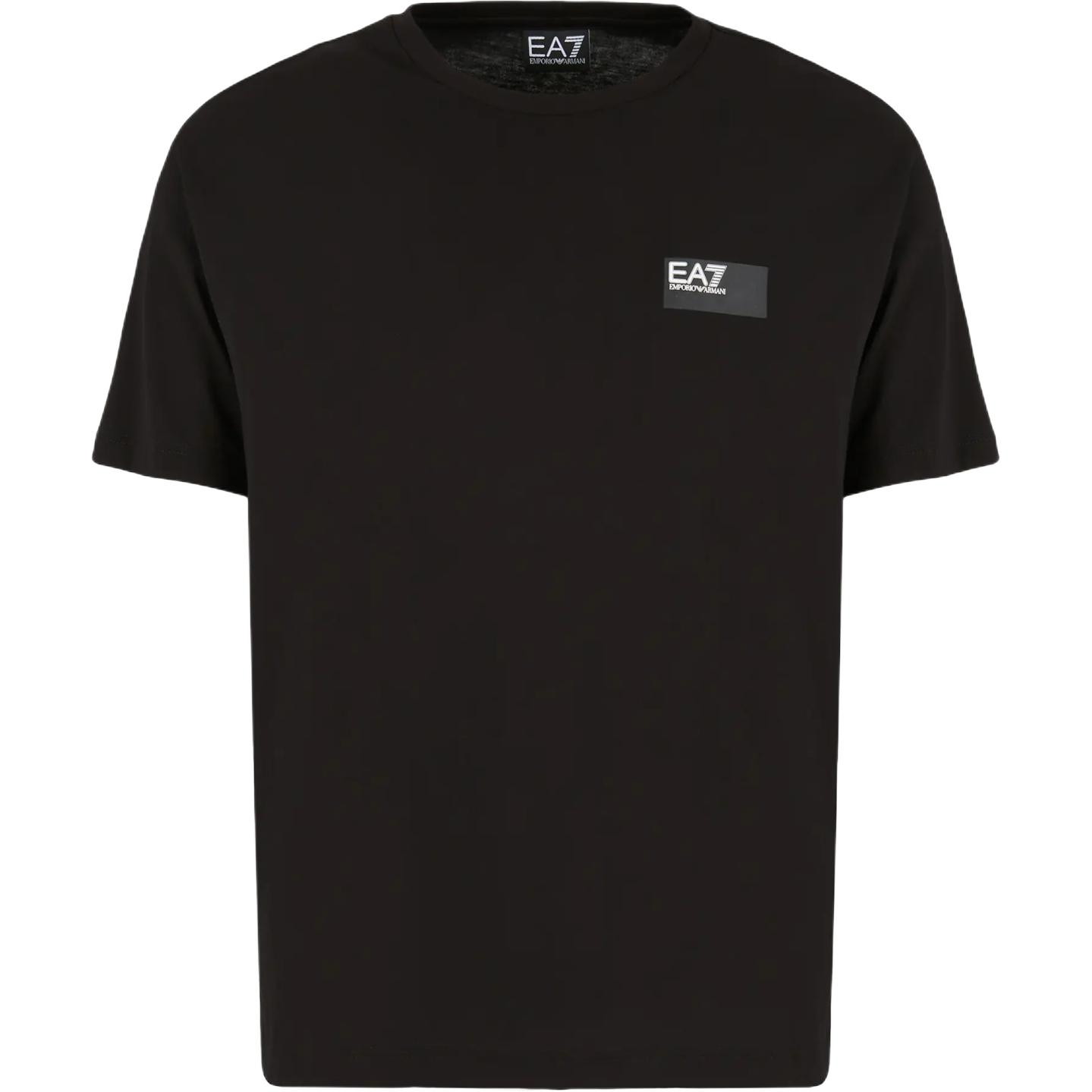 Emporio Armani Ea7 Ss24 Solid Logo Patch Crew Neck Short Sleeve T-Shirt Men tops Black 6DPT02-PJVPZ-1200 S