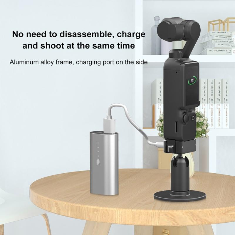 Charging Base for Pocket 3 Type-C 1/4 Mount Adapter Potable Gimbal Camera for Pocket 3 Camra Accessories