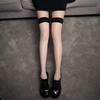 Red Edge Anti-Snag Black Stockings for Women - Durable Silicone Anti-Slip Thigh-High Over-Knee Fashion Socks