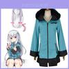 Eromanga Sensei Izumi Sagiri Zipper Costume Cosplay Hoodie Coat For Halloween And Parties