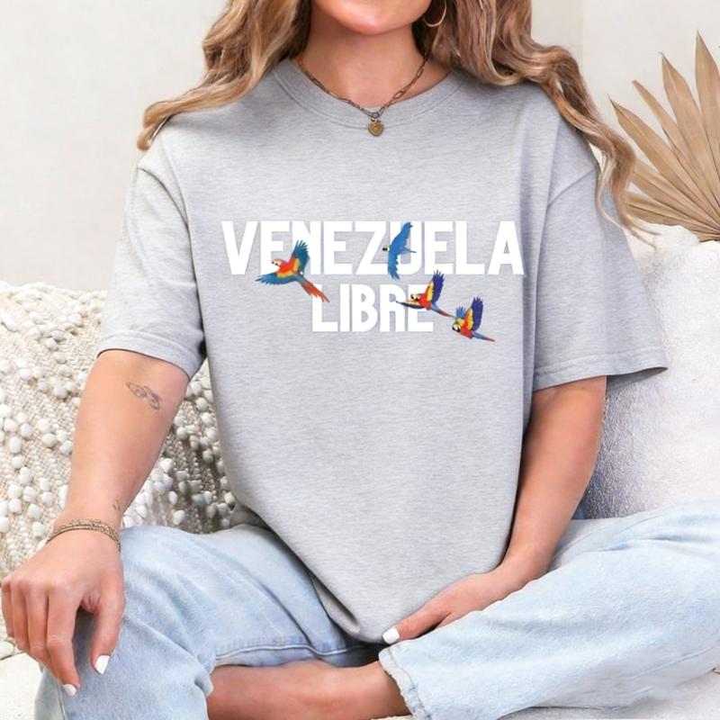 

Venezuelan Graphic TShirts Freedom Unisex Libre Gift for High Quality Cotton Crewneck Casual Style Adult Regular Short Sleeve S