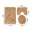 3 Pack Toilet Seat Cushion Sets Decorations Non-slip Breathable Water-absorbent Washable Bath Mat
