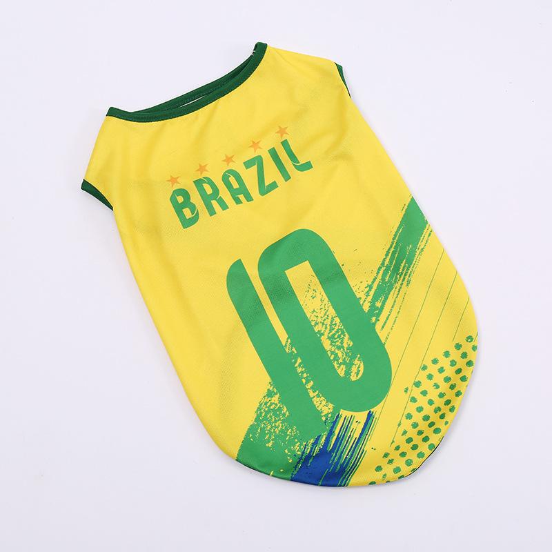 Pet Soccer Team Dog Vest Teddy Summer Clothing Pomeranian Bi Bear Puppy Clothing Cat Pet Clothing Thin