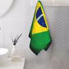 Brasilien Fahne Weiches Gesichtstuch Schnelltrocknend Pool Bad Baumwolltücher Saugfähig