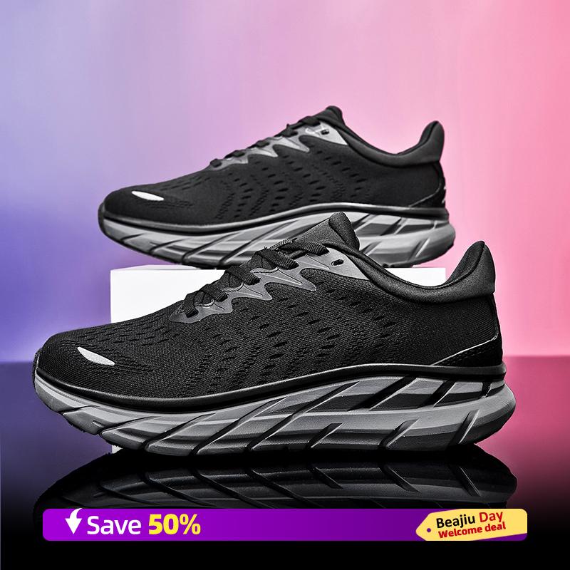 

НОВЫЕ Мужские Спортивные Кроссовки для Бега Повседневные Марафонские Дышащие Легкие Женские Удобные Атлетические Нескользящие Кроссовки для Ходьбы 36 чёрный