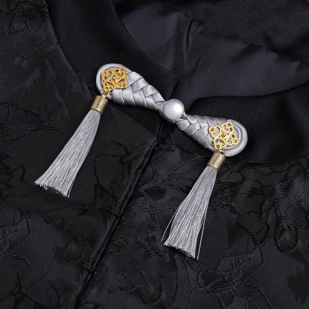 5 Paia Bottoni Chiusura Rana Cinese Nodo Fermaglio Cucito Artigianato Fatto a Mano DIY Fiore Cheongsam Bottone per Tessuto