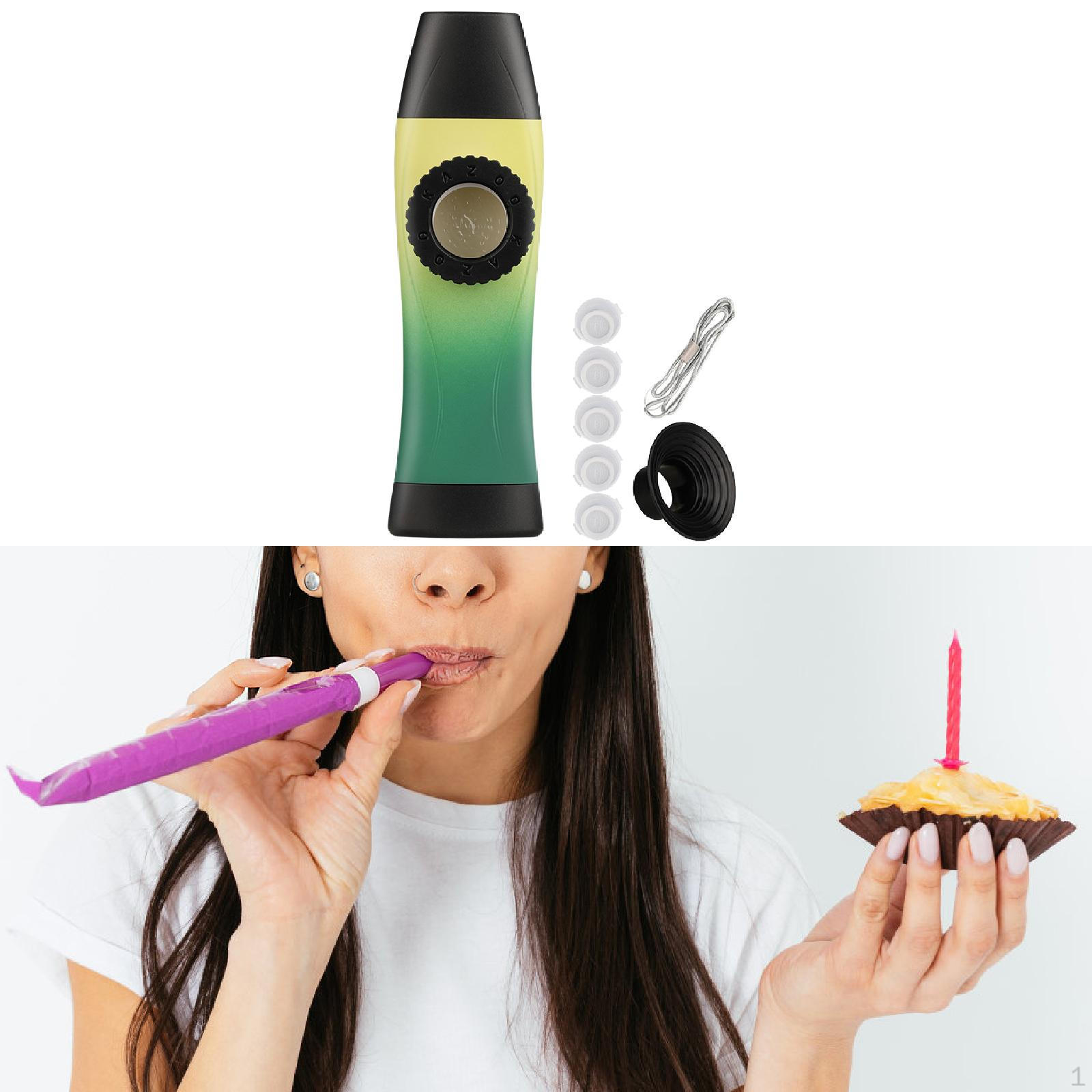 

Флейта Kazoo с 5 клавишами, легкая, уникальная, регулируемая, игрушечный музыкальный инструмент для укулеле, скрипки, Yellow Green