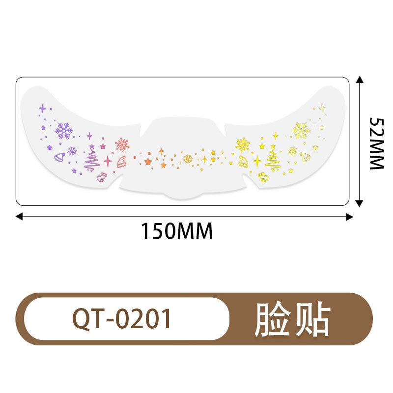 Christmas Tattoo Sticker Waterproof Temporary Simulated Freckle Makeup Sticker Laser Flash Face Sticker