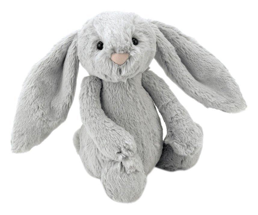 

Jellycat Bashful Bunny S плюшевый кролик сидя высота 15 см серебристый