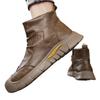 Men's High-Top Winter Martin Boots with Thickened Velvet for Warmth and Cold Protection