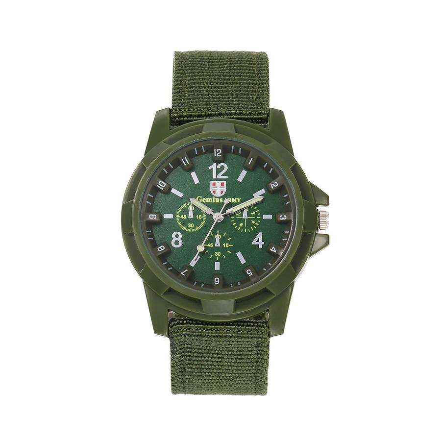 New casual fashion simple round dial pointer style canvas strap men's watch; Birthday gift of choice