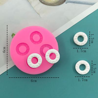 1Pc Food Shape Molds Waffles Cookie Cheese Chocolate Chip Donuts Cake Decorating Tools Soft Silicone Creative Fondant Mold