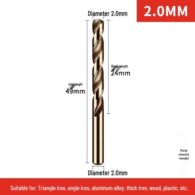 Cobalt Stainless Steel Twist Drill Bit Set for Metal, Aluminum, and Angle Iron