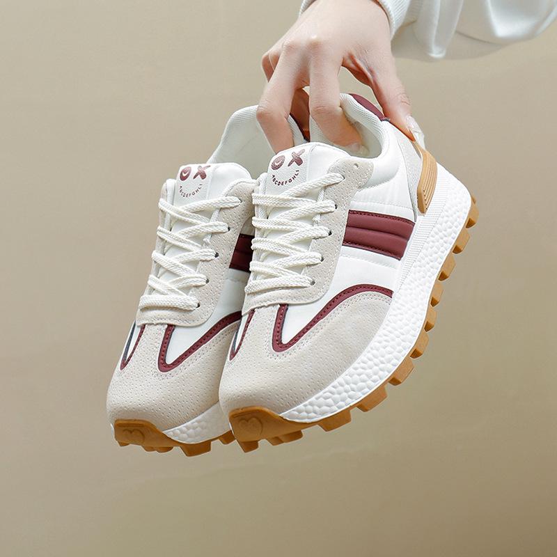 

2024 Spring Trendy Women s Thick-Soled Korean Running Shoes - Sports & Casual Style Forrest Gump Design (6106) 37 вино красного