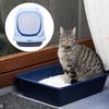 Closed Cat easy to House Toilet with Shovel Box Hidden Cleaning Supplies - Blue