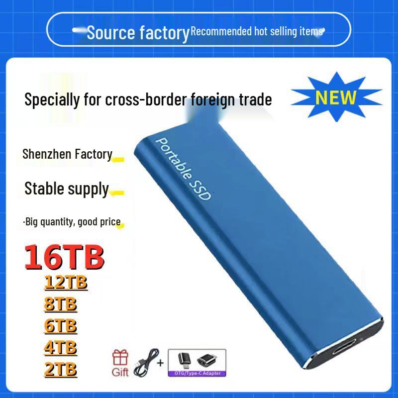 

High-Speed Large Capacity 16TB/30T Mobile SSD Expansion Drive 500GB (64GB Expansion)