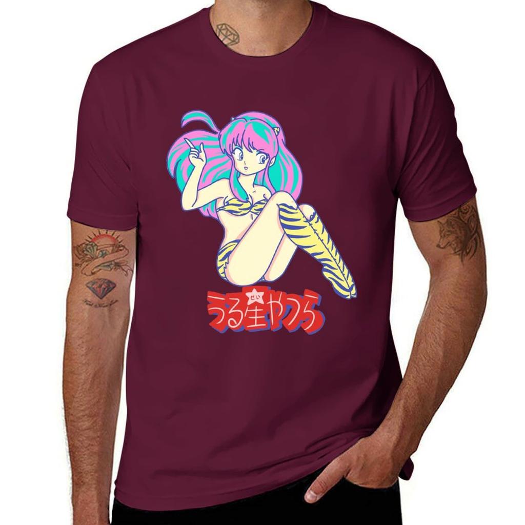 Lamu Kawaii Girl Urusei Yatsura Tshirt Oversized Vintage Vintage Clothes Plus Size Tops Mens Vintage T Shirts