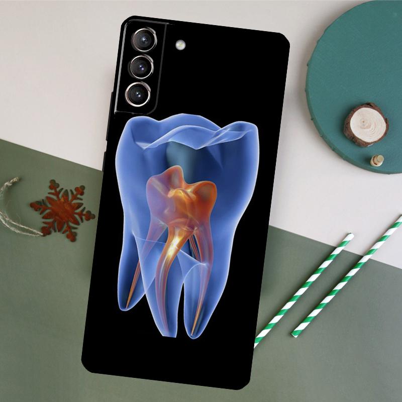 The Dentist Tooth Phone Case For Samsung Galaxy S25 S20 S21 S22 S23 S24 S26 Ultra S10 Plus S25 FE Back Cover