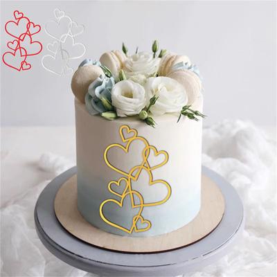 Yeni Altın Aşk Düğün Pastası Üst Süsü Şekilli Akrilik Pasta Üst Süsü Yıldönümü Düğün Doğum Günü Partisi Pasta Süslemeleri İçin