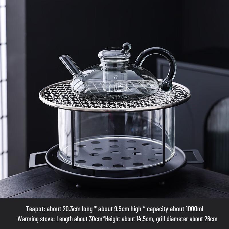 Hantun Outdoor Camping Transparent Glass Tea & BBQ Stove