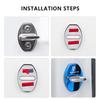 4PCS Car Emblems Door Lock Cover Protector Stickers Accessories For Porsche 911 718 Cayenne Cayman Panamera Macan Taycan Boxster