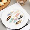 2Pcs No Crease Acrylic Hair Clips With Gold Metal Clasp And Marble Pattern Perfect For Daily Wear Party Hairstyling