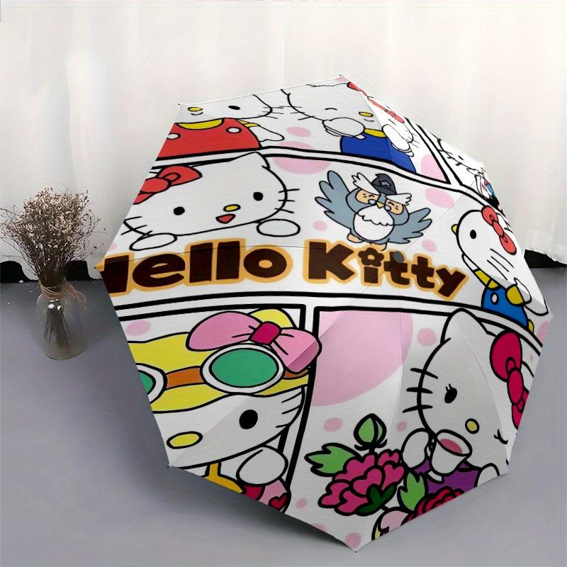 Hello Kitty Collection Automatic Opening and Closing Folding - A Good Choice for Gifts, Fashionable and Convenient Umbrella With Cute Cartoon Characte