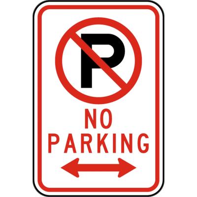 Modern Iron No Parking Sign,  Metal Tin Wall Art, Dormitory and Teen Room Decor, Aesthetic Home Wall Decoration