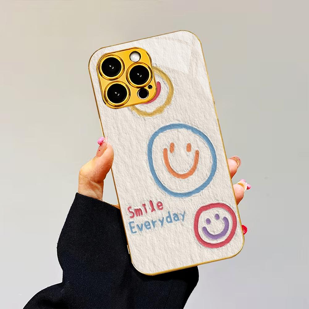 

Красочный гальванизированный стеклянный чехол для телефона iPhone 17 16 15 14 13 12 11 Pro Max Plus 16E 17Air iPhone 17