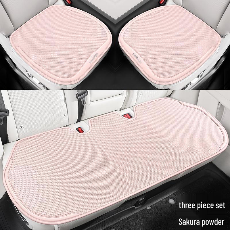 2026 New Ice Linen Car Seat Cushion Set: Breathable Ventilated Three-Piece or Seven-Piece for Spring/Summer