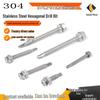 304 Stainless Steel Hex Head Self-Tapping Screws ST4.2-ST6.3