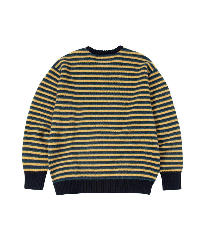 THEVINYLHOUSE Mohair Multi Striped Sweater Yellow (Vh2Dfuk602A)
