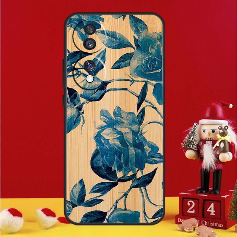 Tree Flower Bamboo Wood Case For Honor Magic 8 5 6 7 Pro Honor Win RT 50 70 90 200 400 Lite X8c X9b X9c X9a X9d Cover