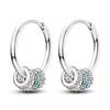 Orstarry 925 Silver Crystal Circular Eardrops Drop Earrings Women Earrings Charm Fashion Versatile Party Jewelry Gifts