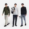 Pelliot Men's Stand-Collar Quick-Dry Long-Sleeve Sport T-Shirt